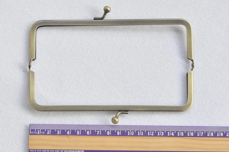 16.5cm( 6 1/2") Antique Bronze Metal Purse Frame Handle Purse Frame Glue-In Style 16.5x5cm(6.5"x2")