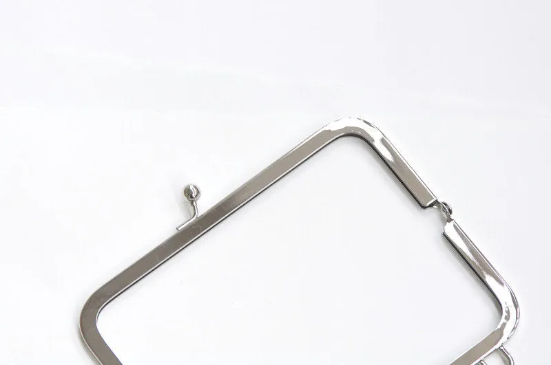 18 x 7.5cm ( 7" x 3" ) Silver Purse Frame Handle Purse Frame