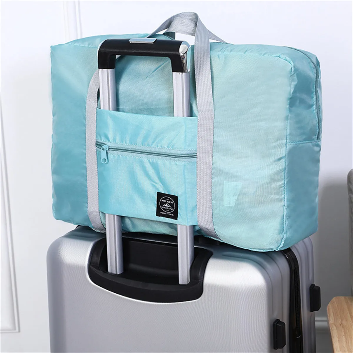 Airlines Foldable Travel Duffel Nylon Water Resistant Bag Hook onto Luggage
