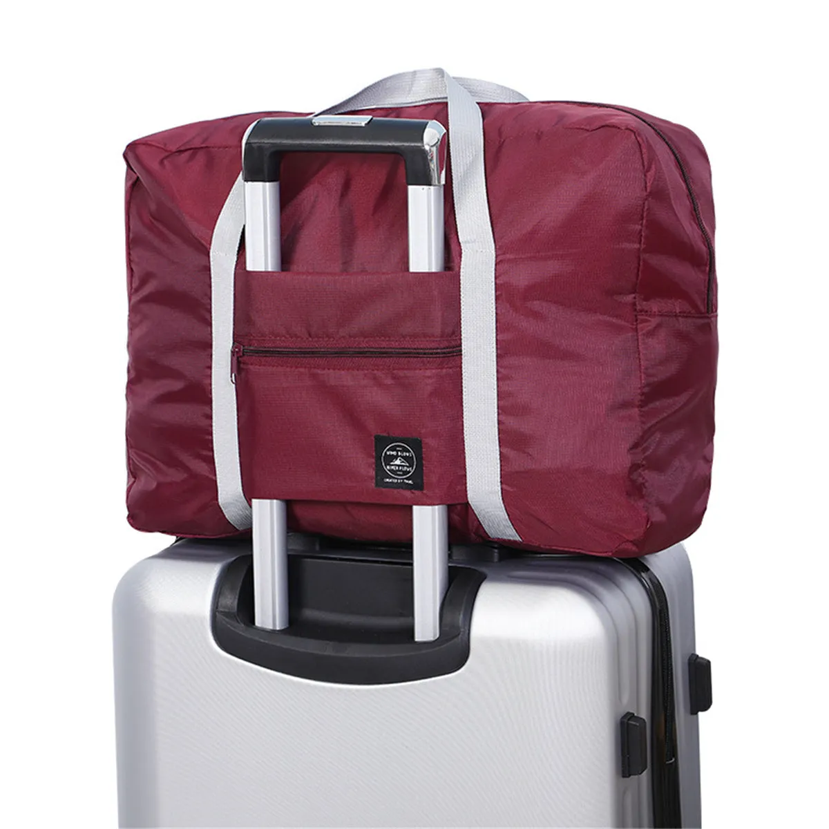 Airlines Foldable Travel Duffel Nylon Water Resistant Bag Hook onto Luggage
