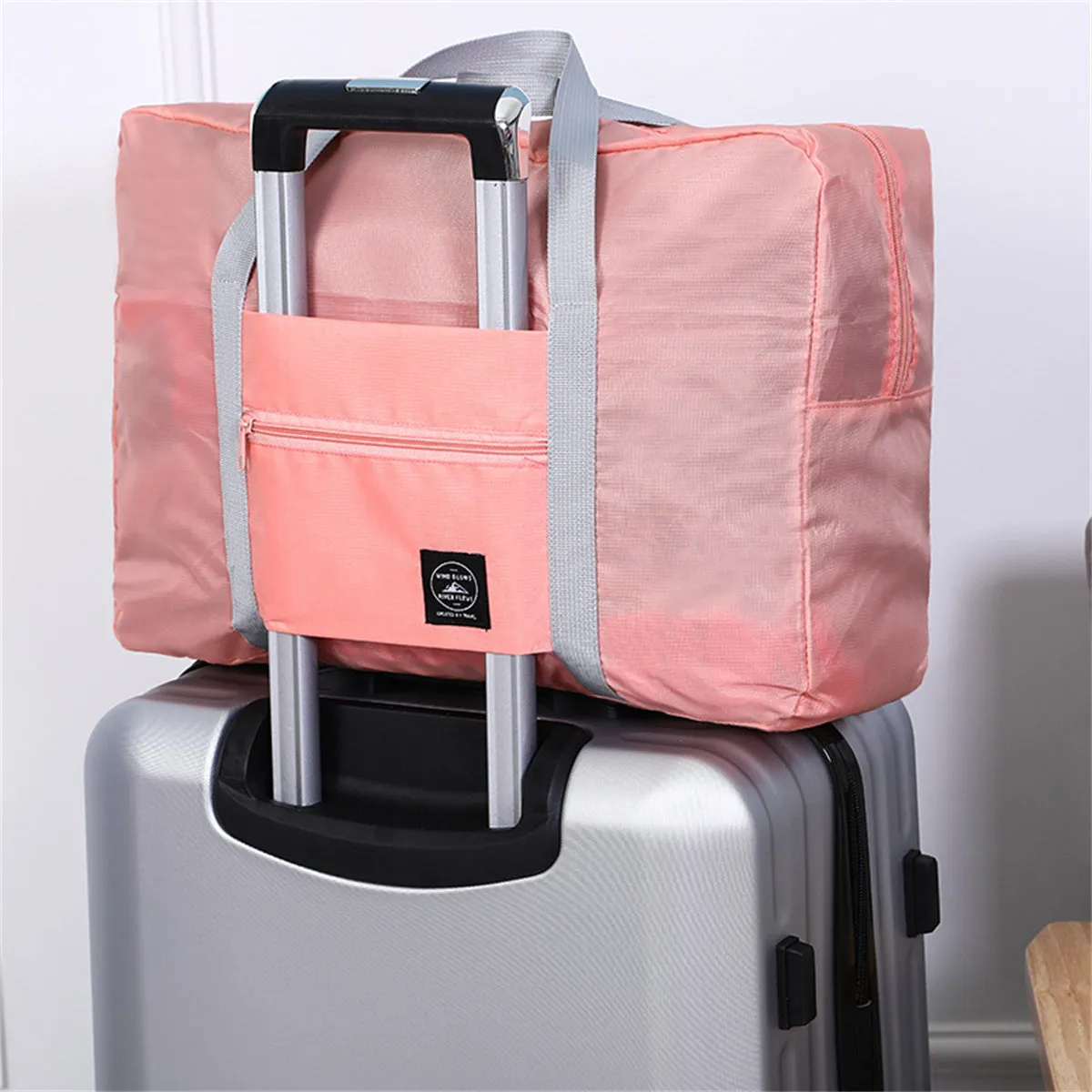Airlines Foldable Travel Duffel Nylon Water Resistant Bag Hook onto Luggage