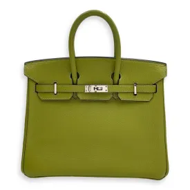 Birkin 25 Vert Anis in Chevre Mysore, Palladium hardware