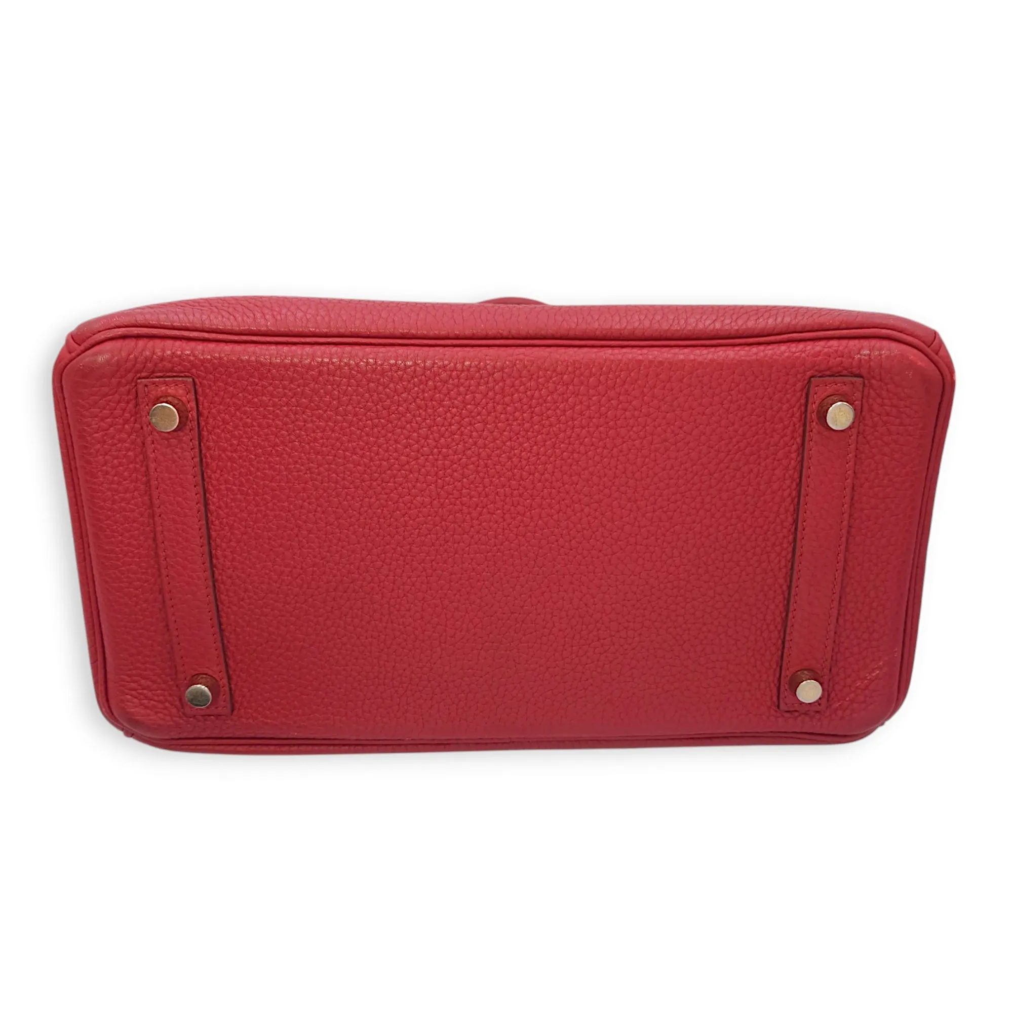 Birkin 30 Rouge Garance in Togo, Gold hardware