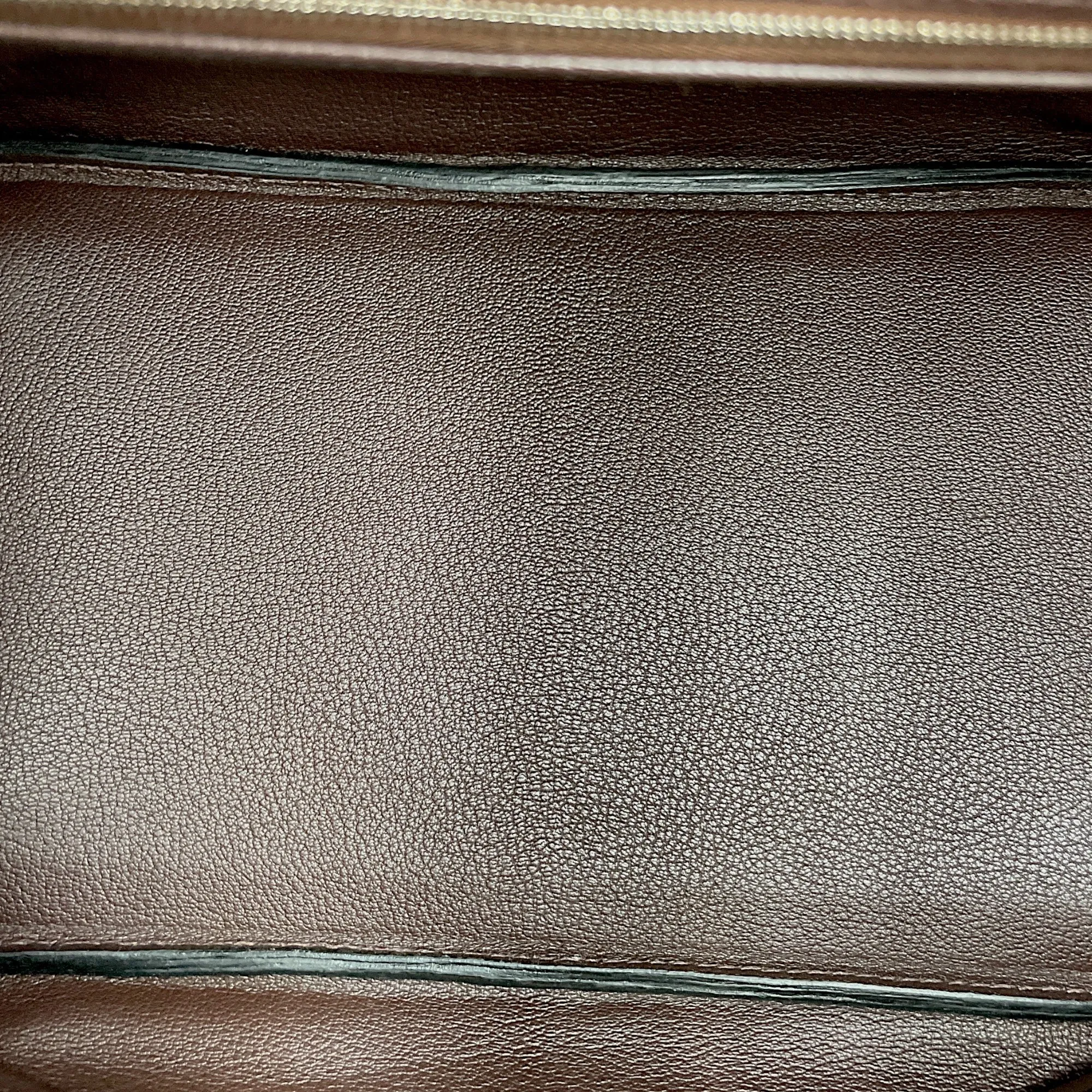 Birkin 35 Ebene in Matte Porosus, Palladium hardware
