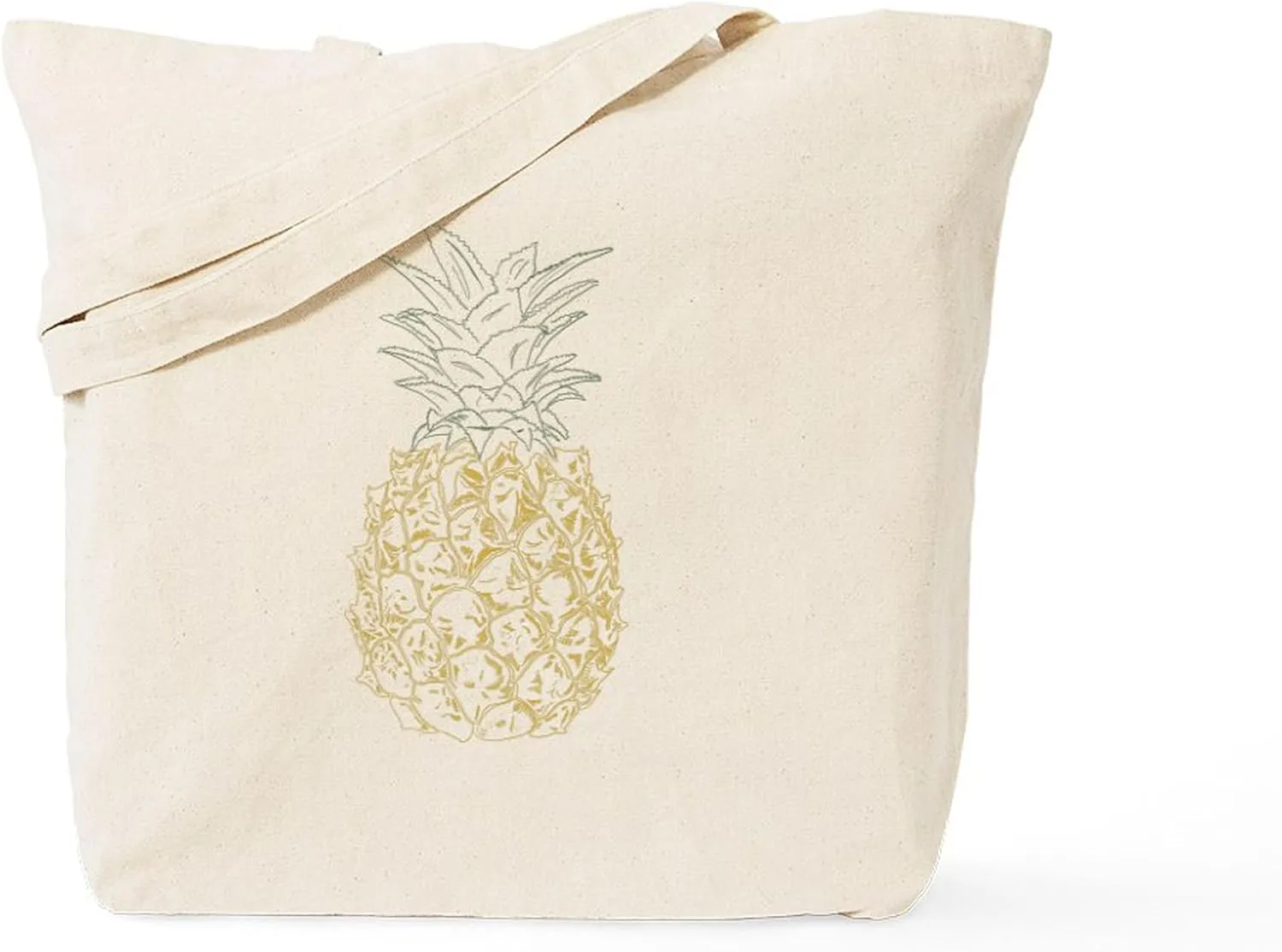CafePress Pineapple Tote Bag Natural Canvas Tote Bag, Reusable Shopping Bag