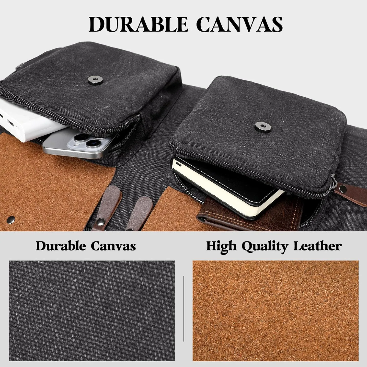Canvas Garment Bags for Travel, Convertible Carry On Garment Duffel Bag for Men Women, 2 in 1 Suit Bag Hanging Suitcase Business Travel Bag with Shoe Compartment (Grey, XL)