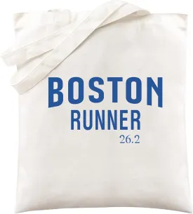 Canvas Shoulder Tote Bag for Men Women - Boston Marathon Route Graphic Unisex Reusable Grocery Bags