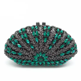 Cecilia Green Emerald Diamond Clutch