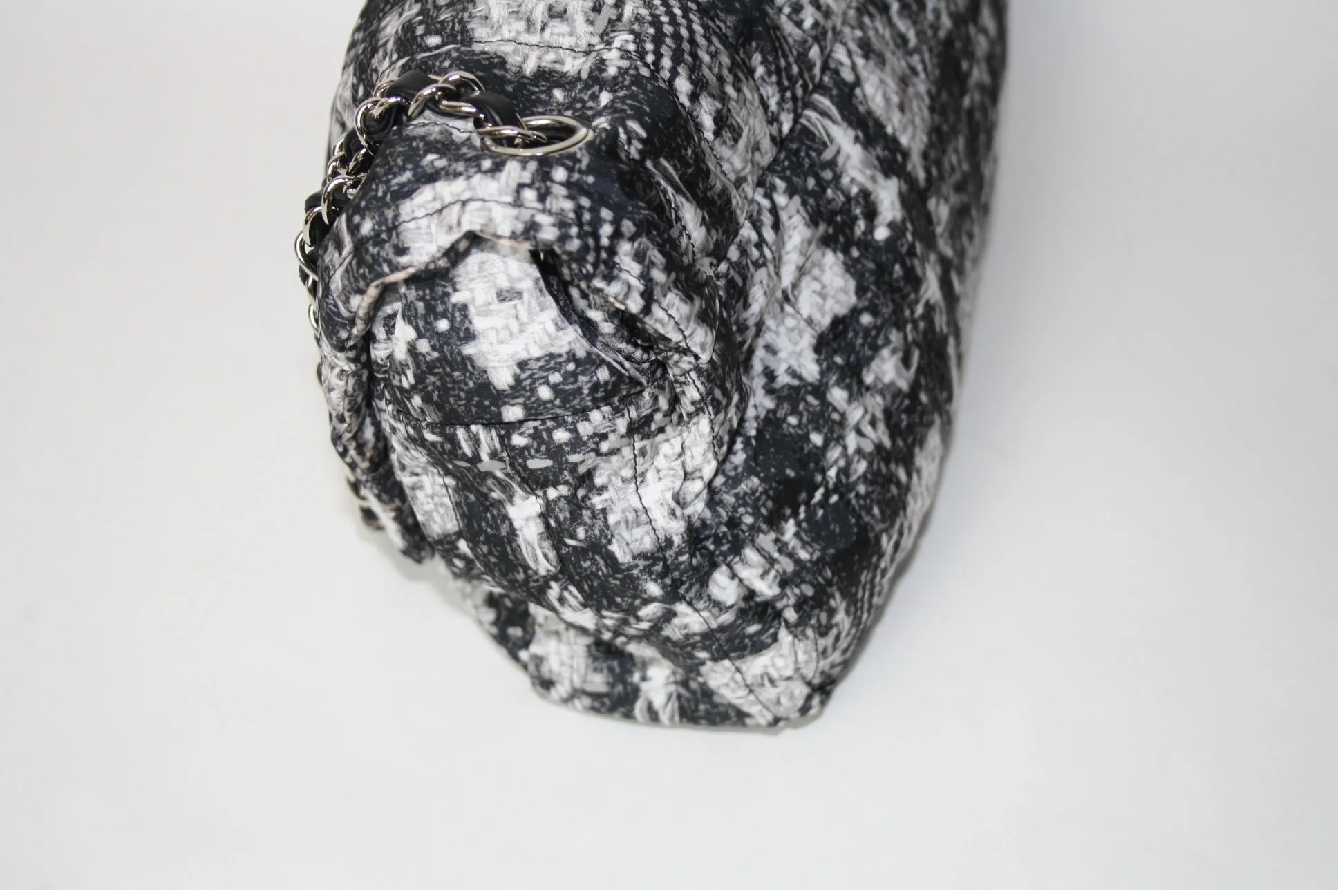 Chanel nylon tweed print flap bag