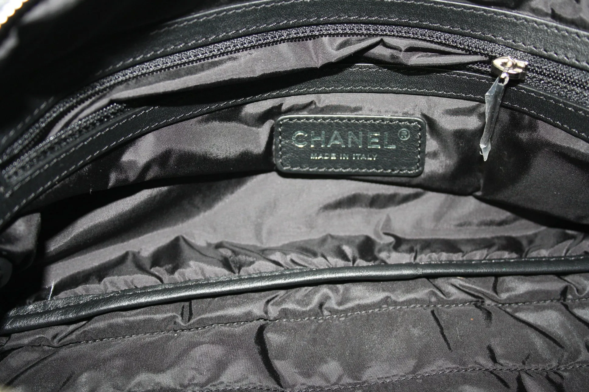 Chanel nylon tweed print flap bag