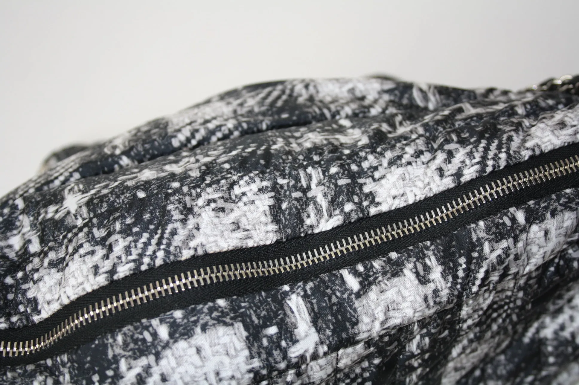 Chanel nylon tweed print flap bag