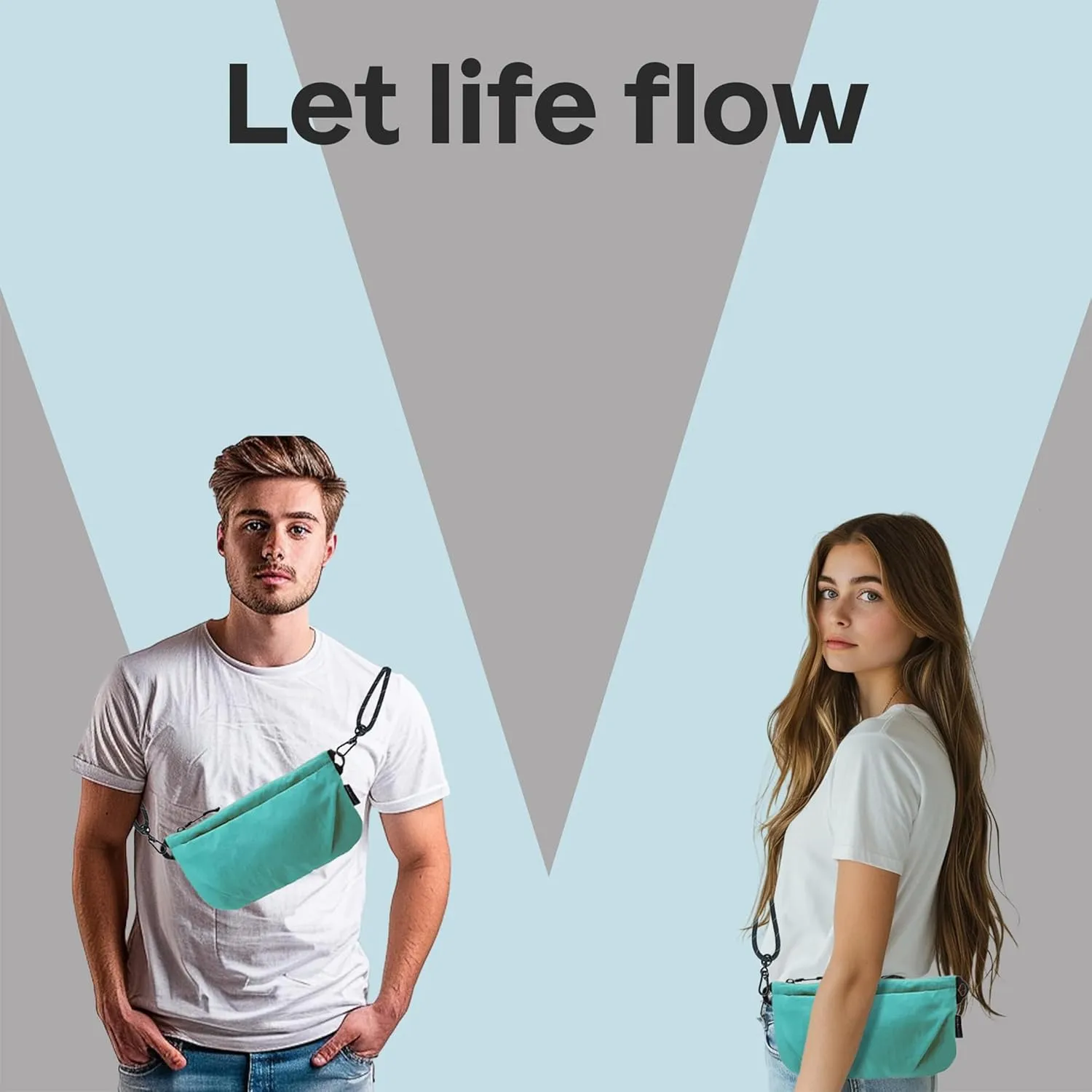 Crossbody Bag, Lightweight Sacoche Phone Bag, Portable Sling Bag with Adjustable Strap and Multi-Pockets for Travel