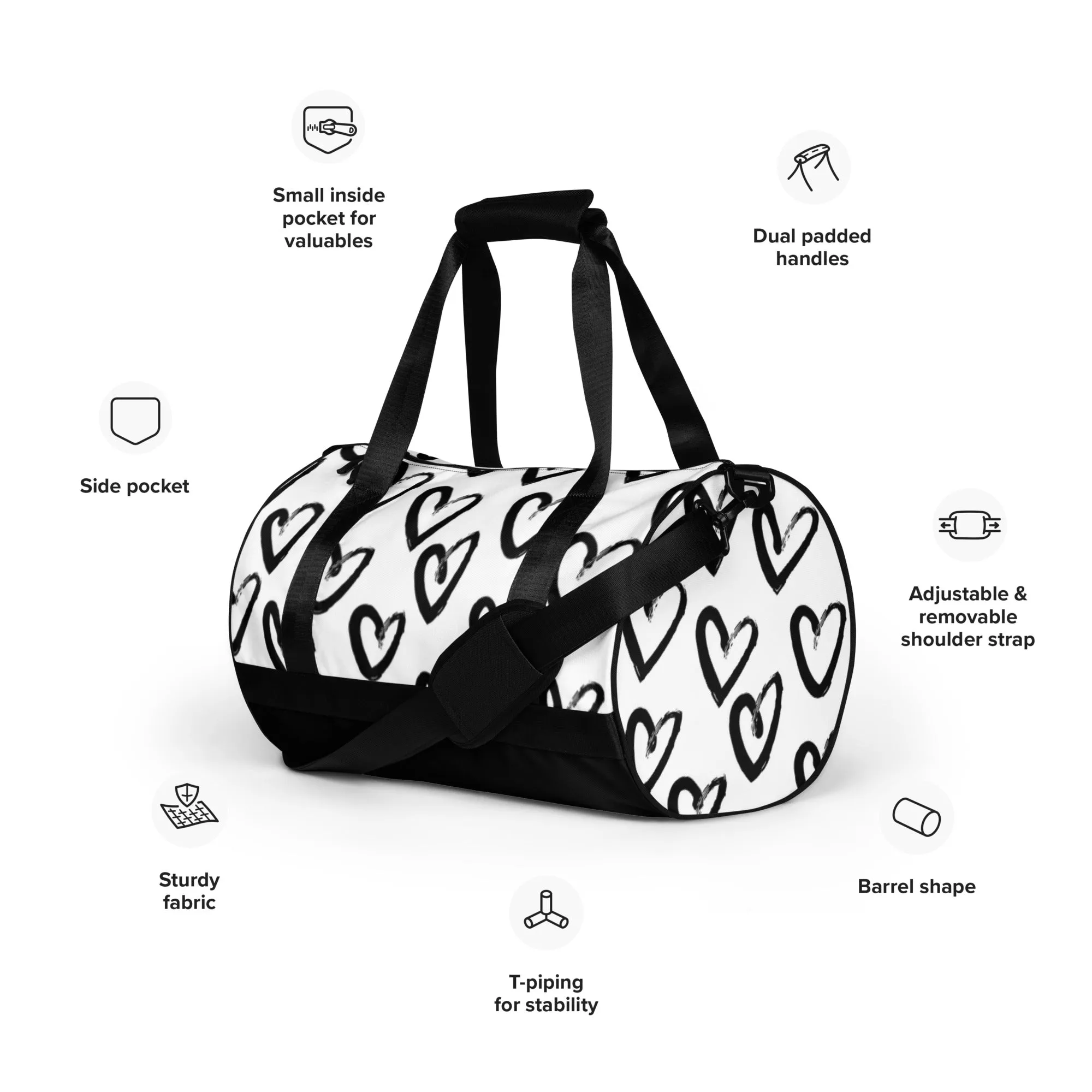 Essential Water Resistant Gym Bag- Love Ya Lots