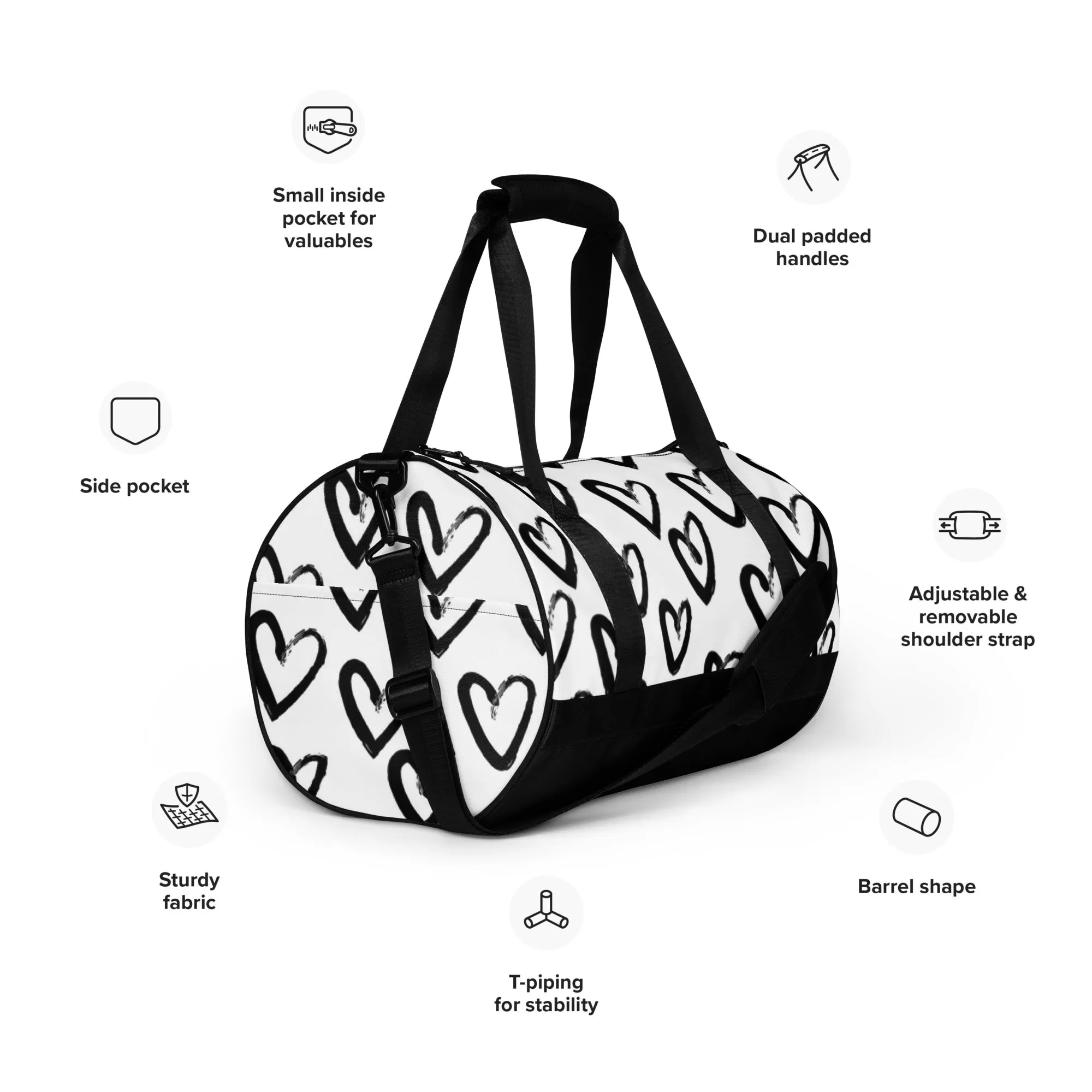 Essential Water Resistant Gym Bag- Love Ya Lots