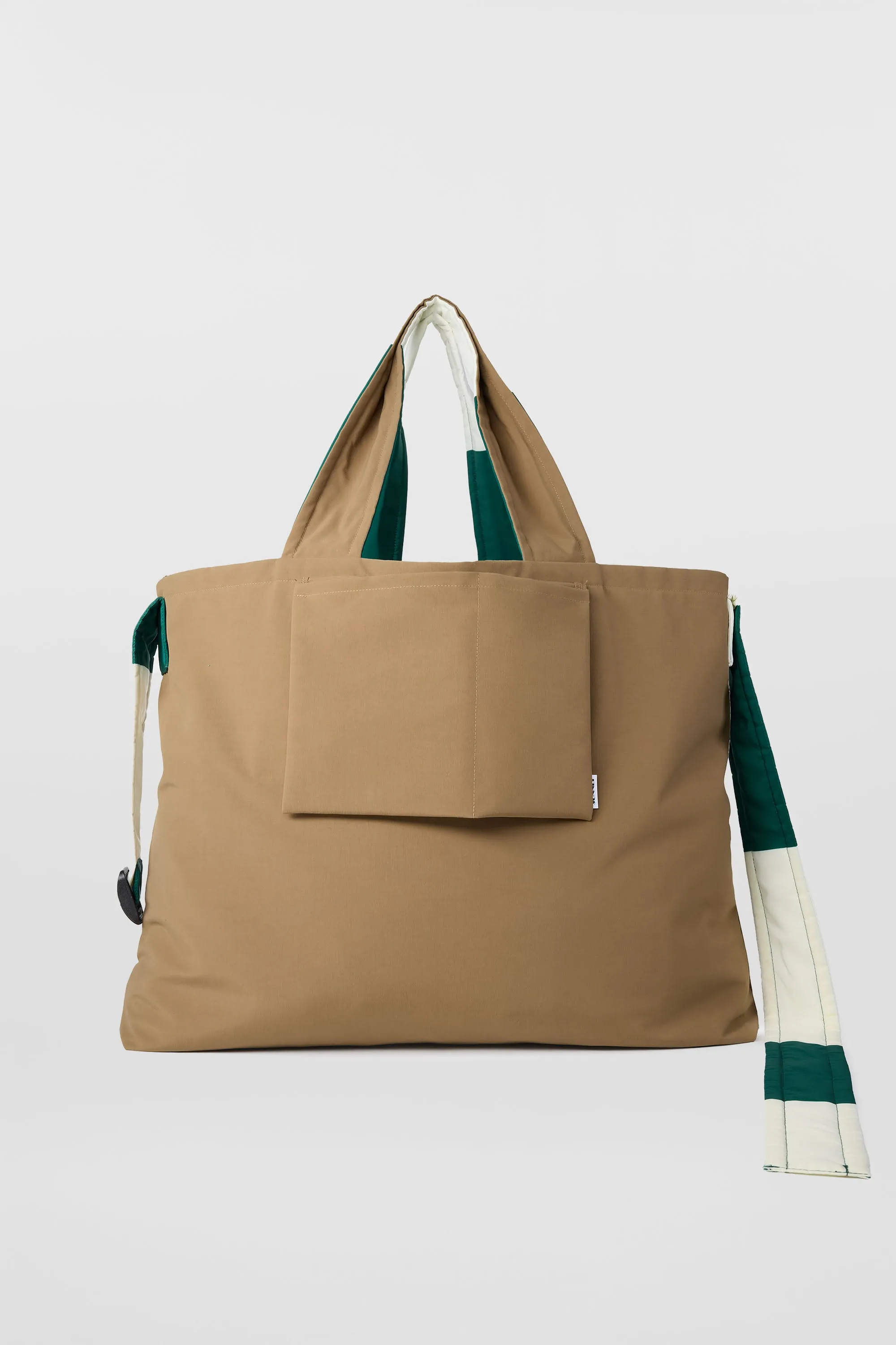 EVERYDAY REVERSIBLE BAG / off white, green & beige