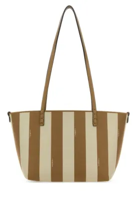 Fendi Women Embroidered Fabric Small Roll Reversible Shopping Bag