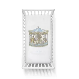 Fitted Sheet Satin - Carousel Blue