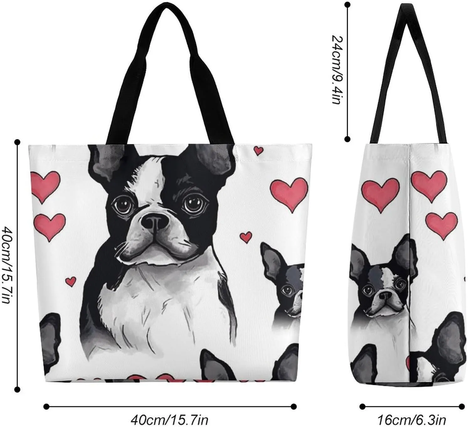 Flamingo Love Flowers Tote Bag for Women Reusable Grocery Shoulder Bag Shopping Bags for Travel, Groceries