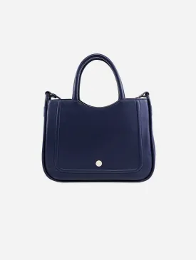 Florence Silicone Vegan Leather Bag | Navy Blue