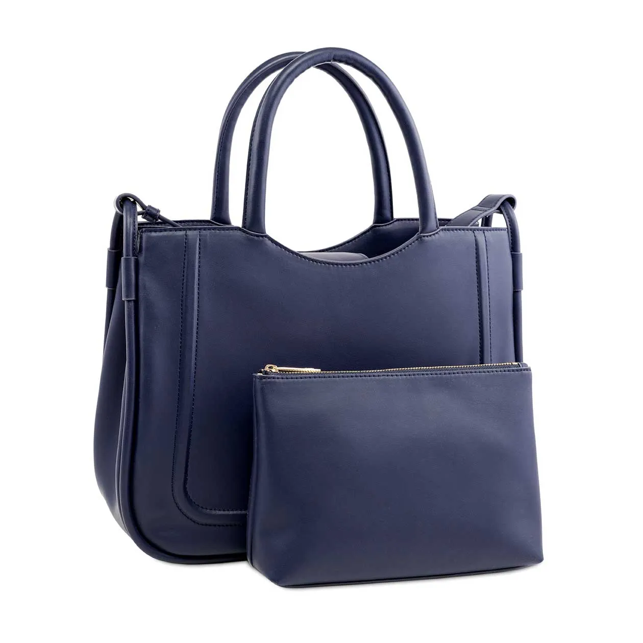 Florence Silicone Vegan Leather Bag | Navy Blue