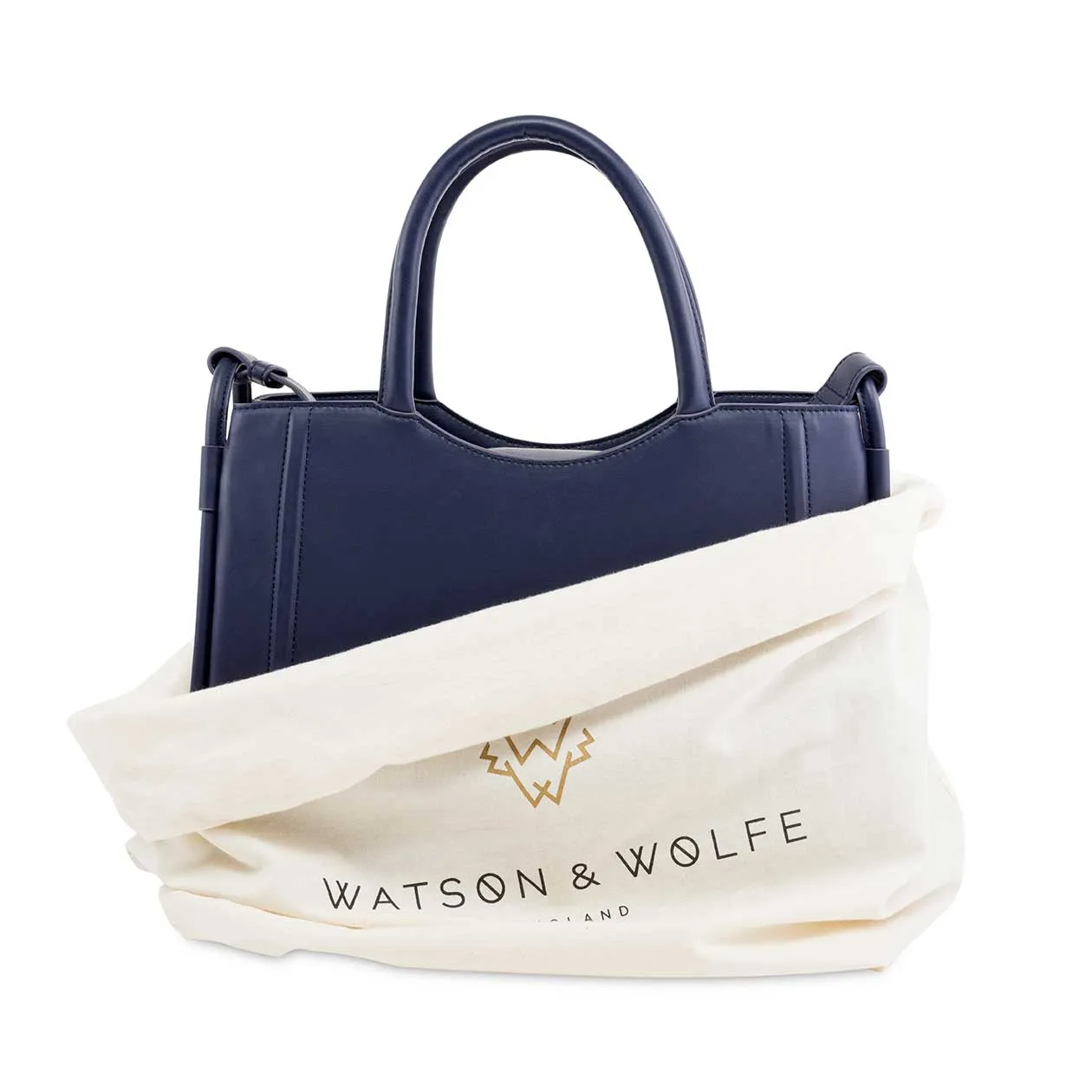 Florence Silicone Vegan Leather Bag | Navy Blue