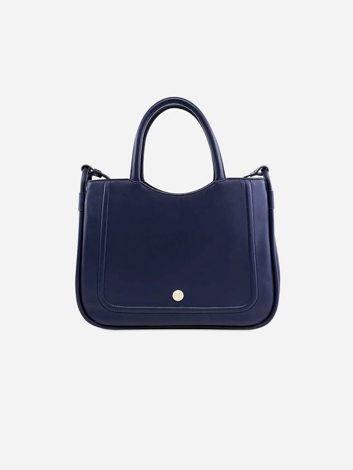Florence Silicone Vegan Leather Bag | Navy Blue
