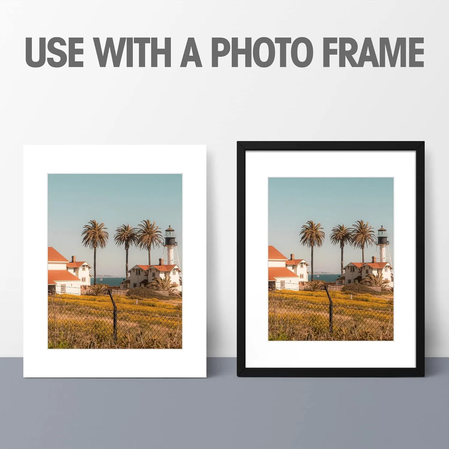 Golden State Art, Pack of 25, 11x14 White Picture Mat Full Set - Fit 8.5x11 Photo/Certificate - High Premier Acid Free Bevel Pre-Cut White Core Mattes - Includes 25 Backing Backer Board & Clear Bags