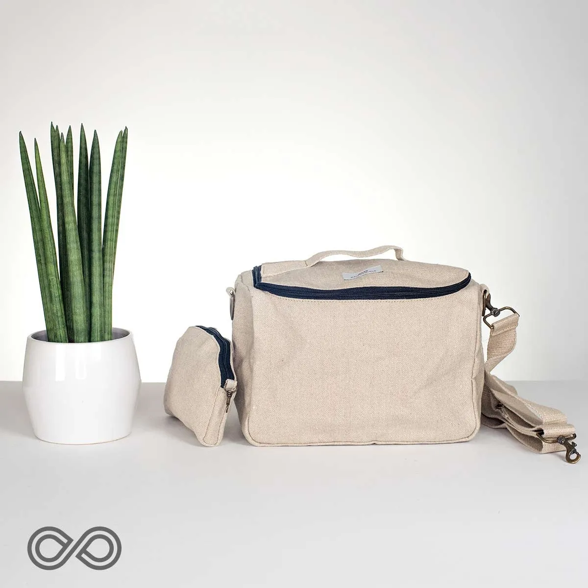 GYM SPA 100% Organic Hemp Stiff Canvas Bag