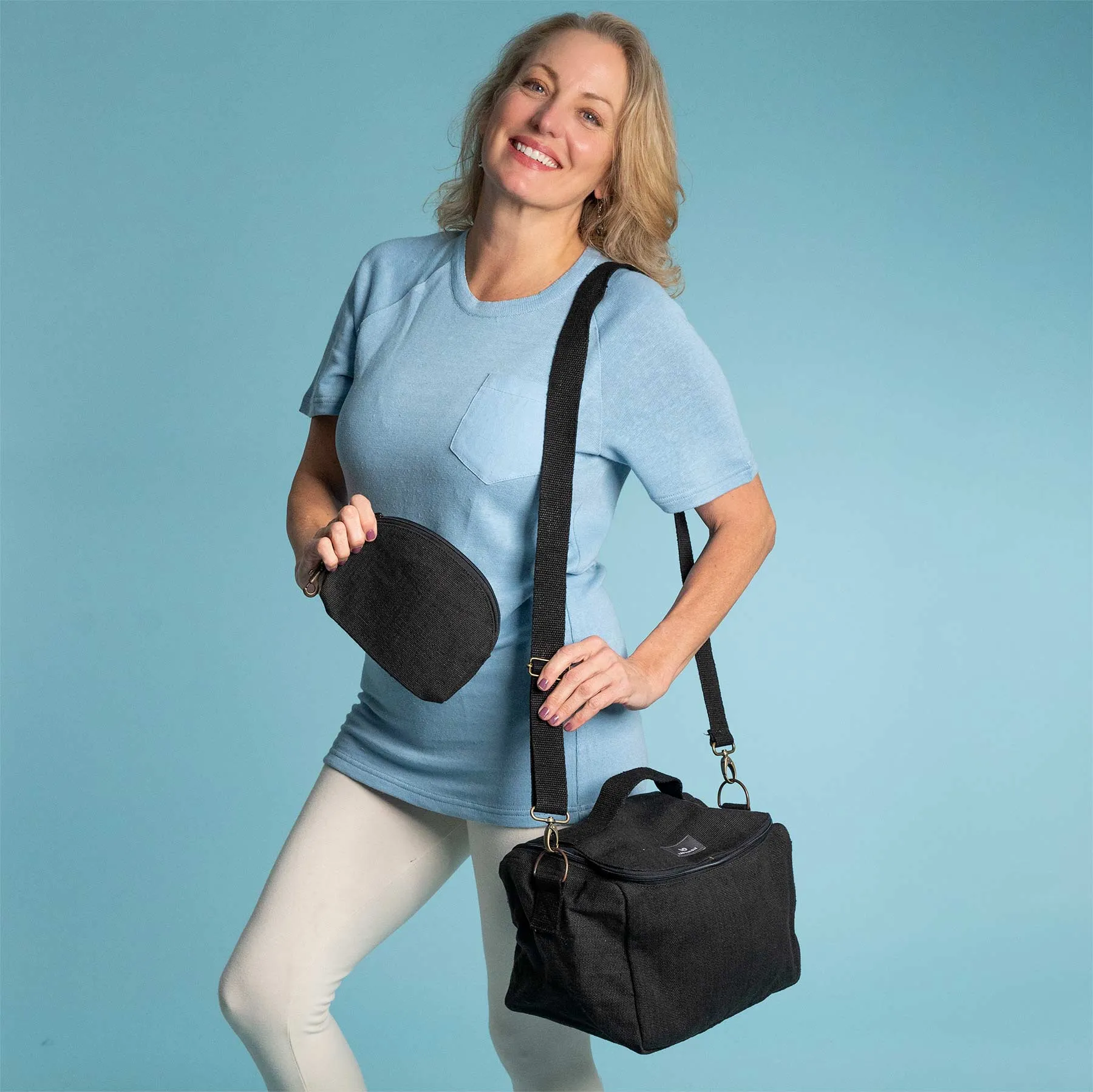 GYM SPA 100% Organic Hemp Stiff Canvas Bag