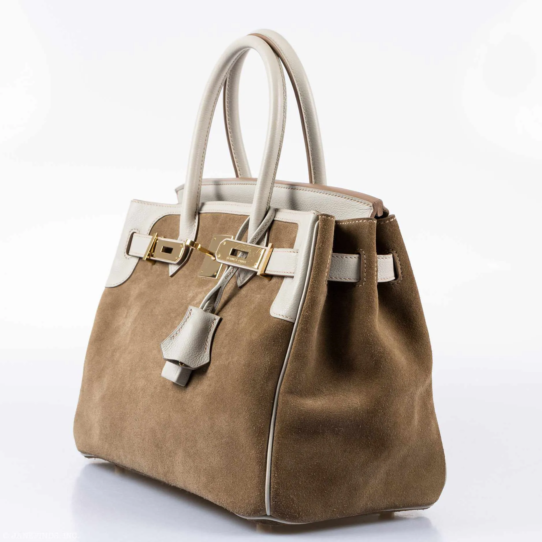Hermès Birkin 30 Grizzly Gris Perle Swift & Suede Permabrass Hardware