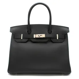 Hermès Birkin 30 Noir (Black) Veau Jonathan Palladium Hardware PHW
