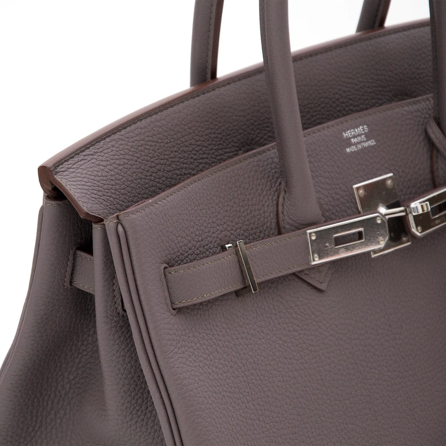 Hermès Birkin 35 Etain Togo Palladium Hardware PHW A Stamp 2017 <!19110475>