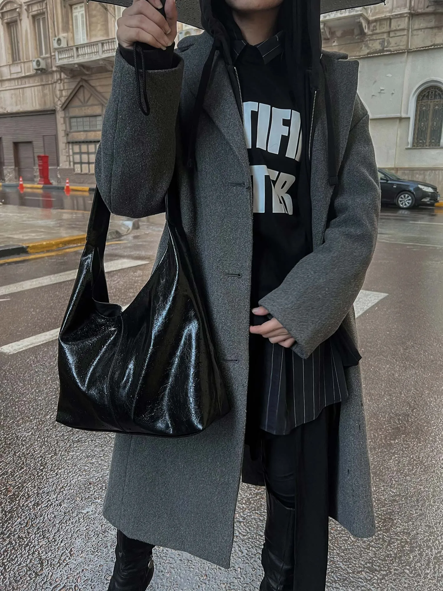 Hobo Leather Bag - Helio