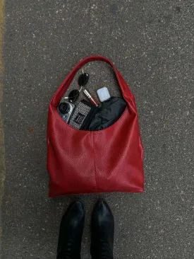 Hobo Leather Bag - Helio