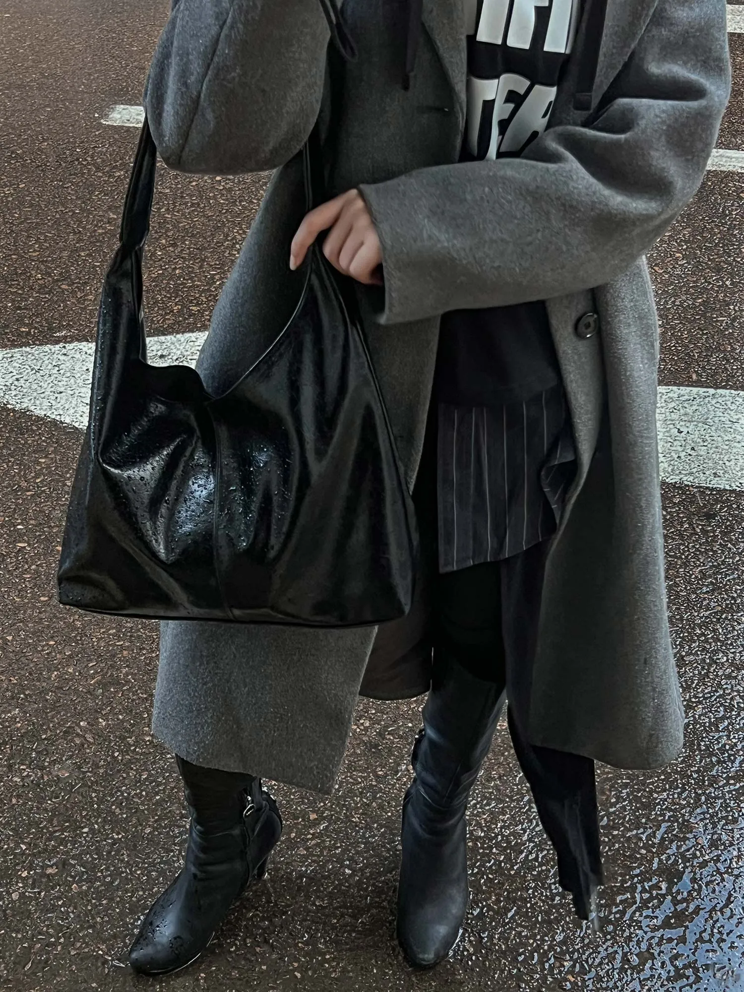 Hobo Leather Bag - Helio