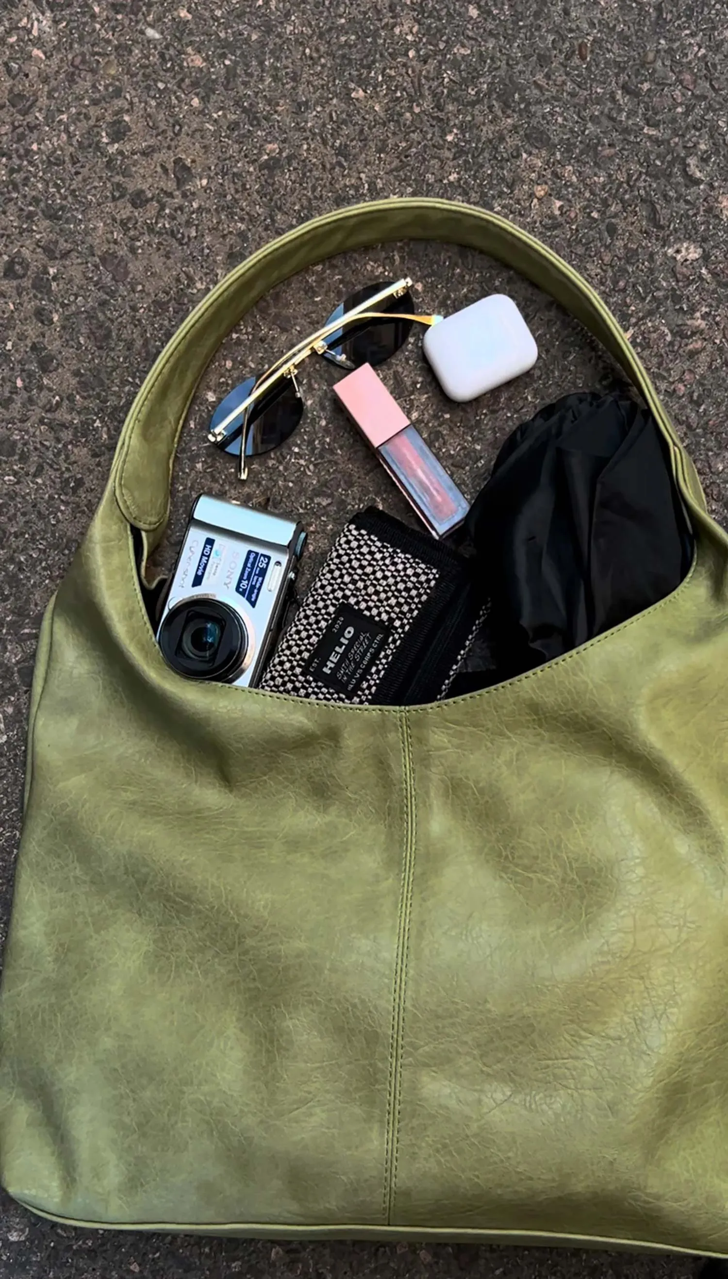 Hobo Leather Bag - Helio
