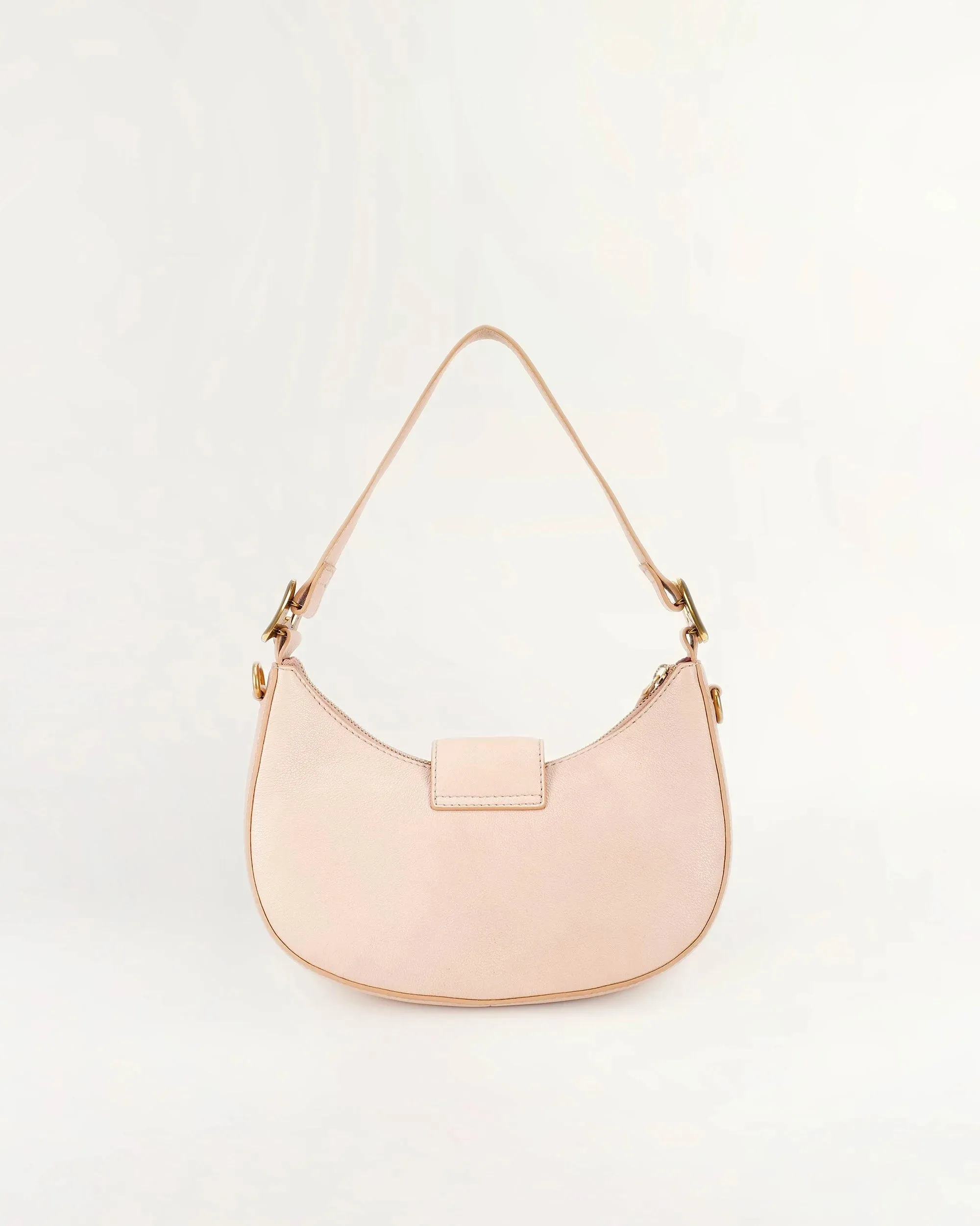 Hobo Medium Purse - Beige Floral Leather