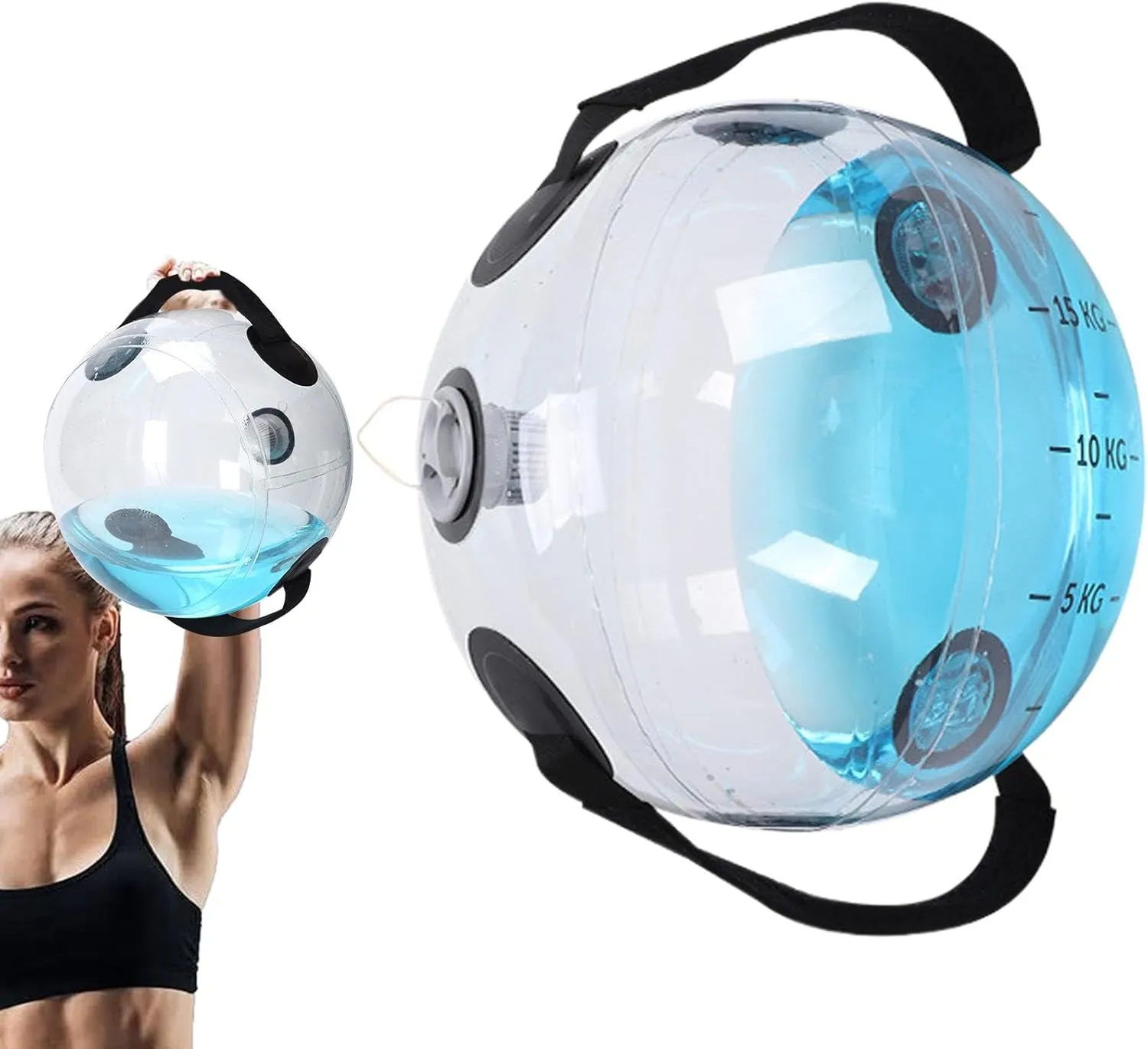 Home Gym Balance Trainers - Aqua Workout Bag with Handle, Balance Stability Exercise Tool | Fitness Balance Exercise Water Ball, Muscle Training Aqua Core Strength Balance Ball for Gym Muscle Training