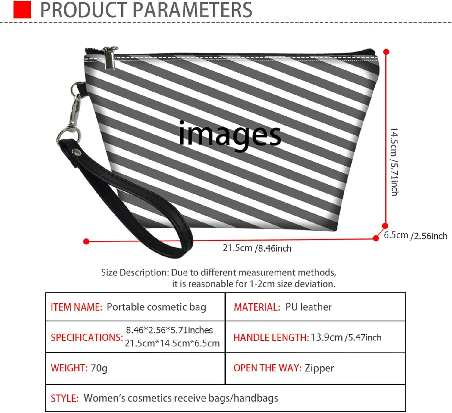 HUGS IDEA Custom Add Your Own Image Womens Toiletry Cosmetic Makeup Bag for Travel Outdoor Shopping Clutch Bag Storage Purse