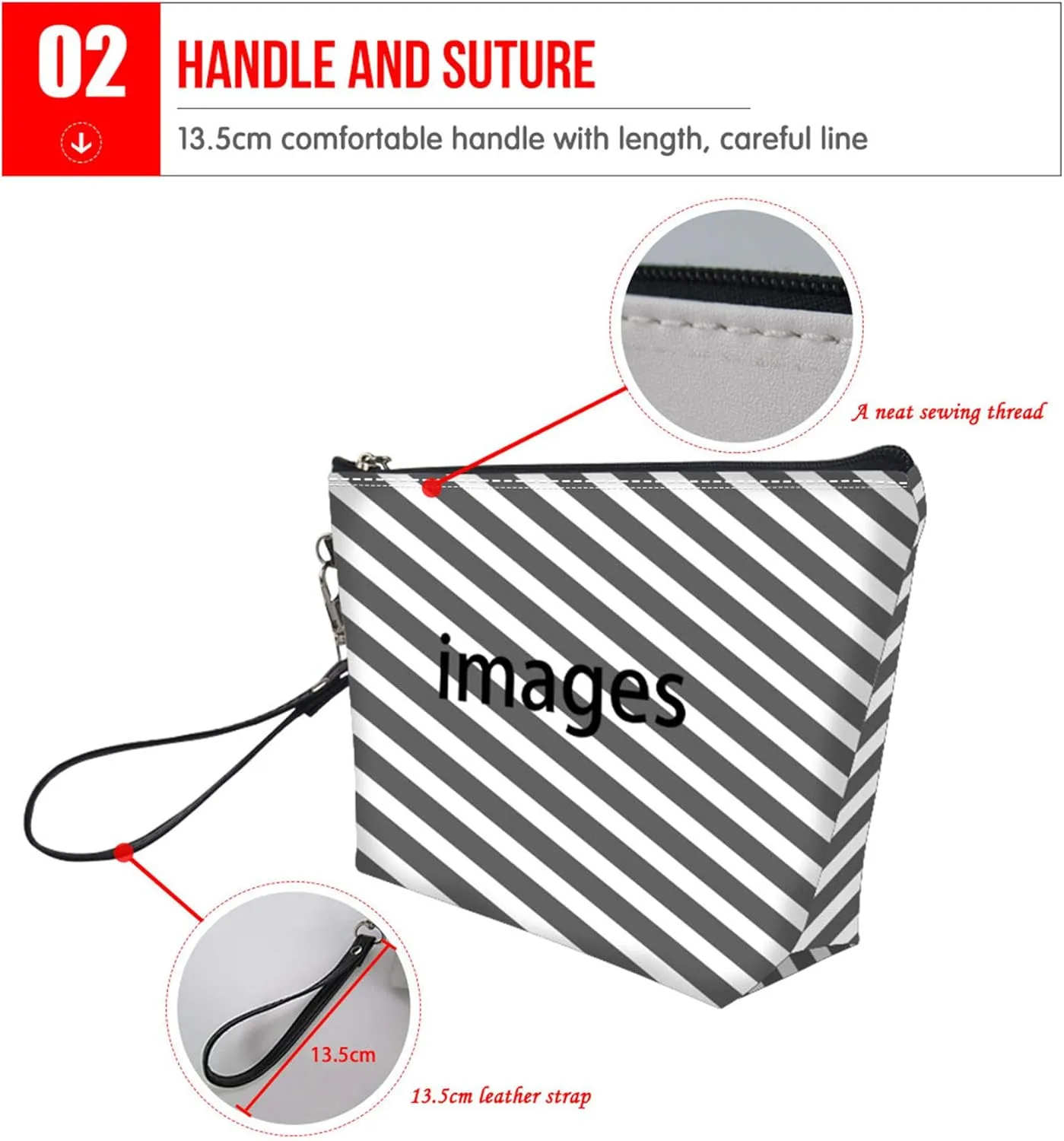 HUGS IDEA Custom Add Your Own Image Womens Toiletry Cosmetic Makeup Bag for Travel Outdoor Shopping Clutch Bag Storage Purse