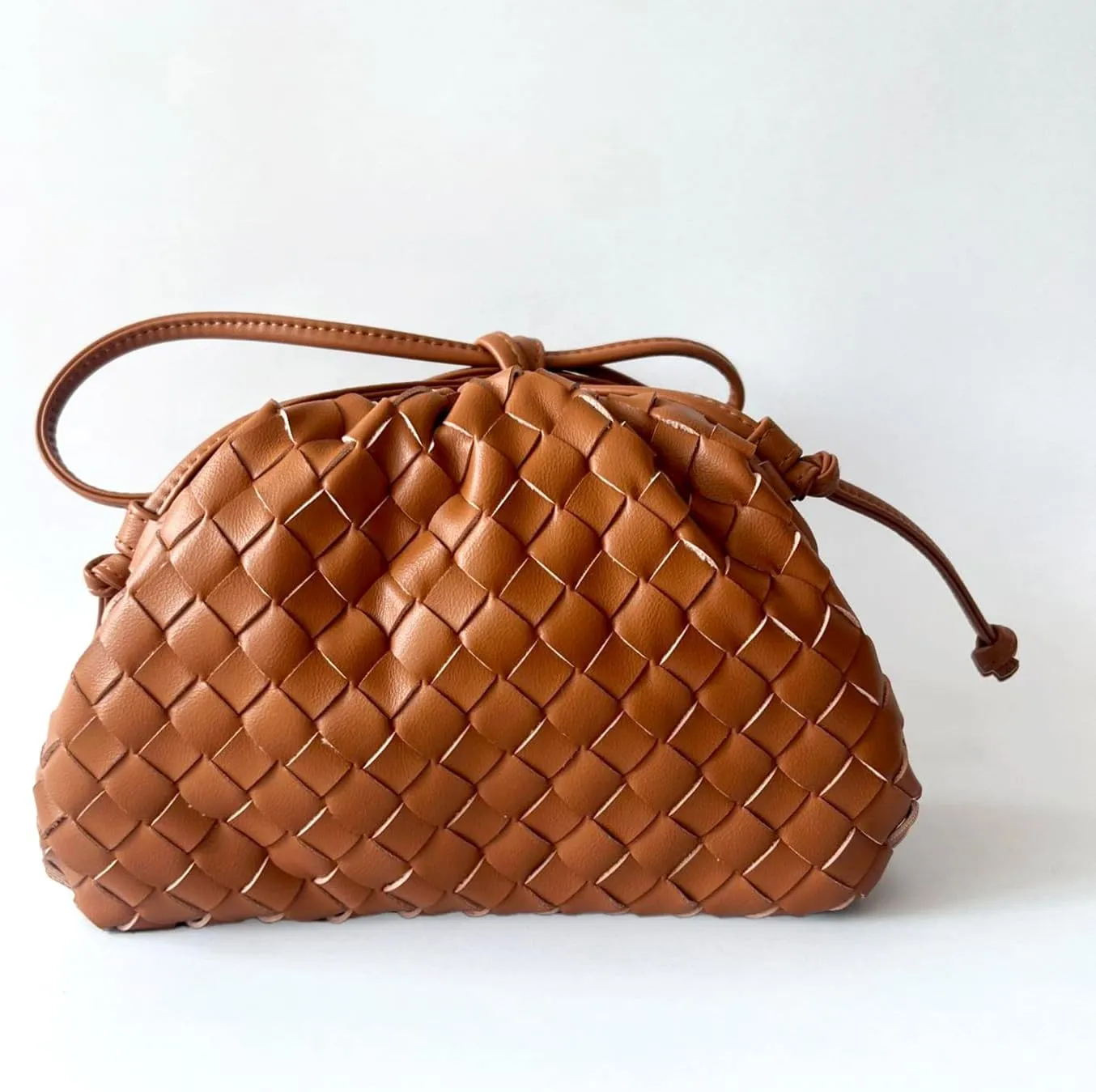 Huralona Dressy Pleated Vegan Leather Clutch Purse Super Soft Cloud Dumpling Clutch Bag for Women PU Evening Purse Handbag