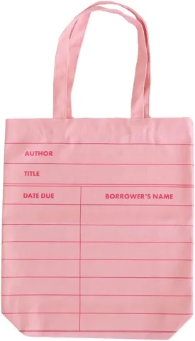Jollity & Co. Book Club - Library Card Tote Bag - Pack of 1 Canvas Tote Bag - Reusable Bag for Book Shopping, Library Runs and More