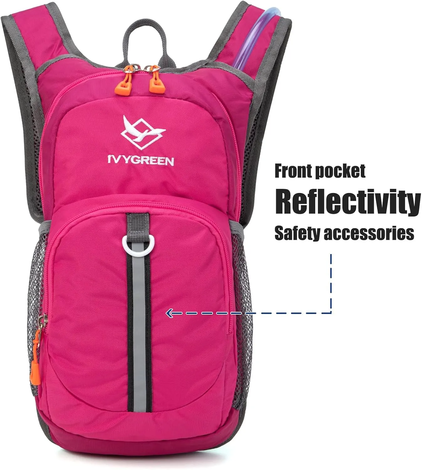 Kids Hydration Backpack, Hiking Backpack for Boys or Girls with 1.5L Water Bladder