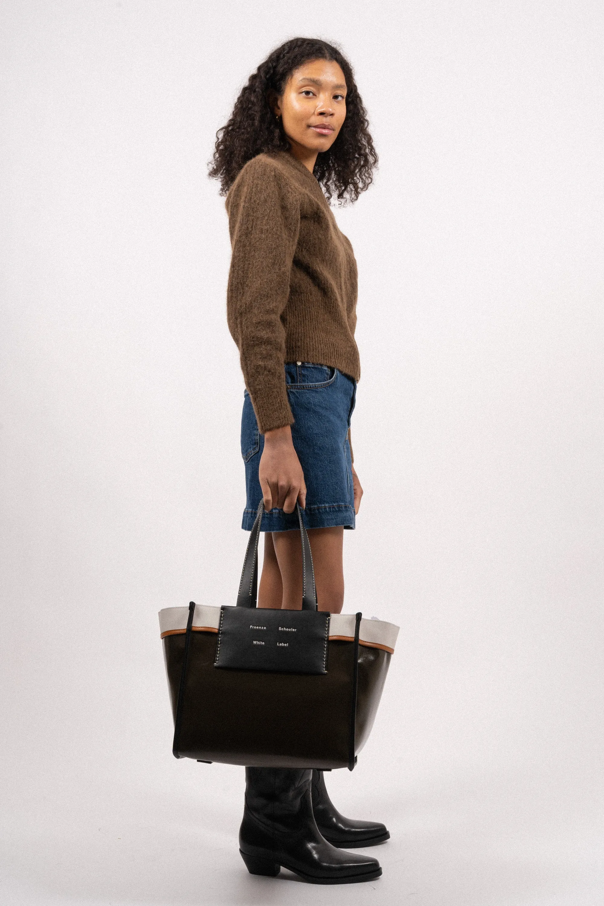 Large Morris Coated Canvas Tote - Dark Evergreen