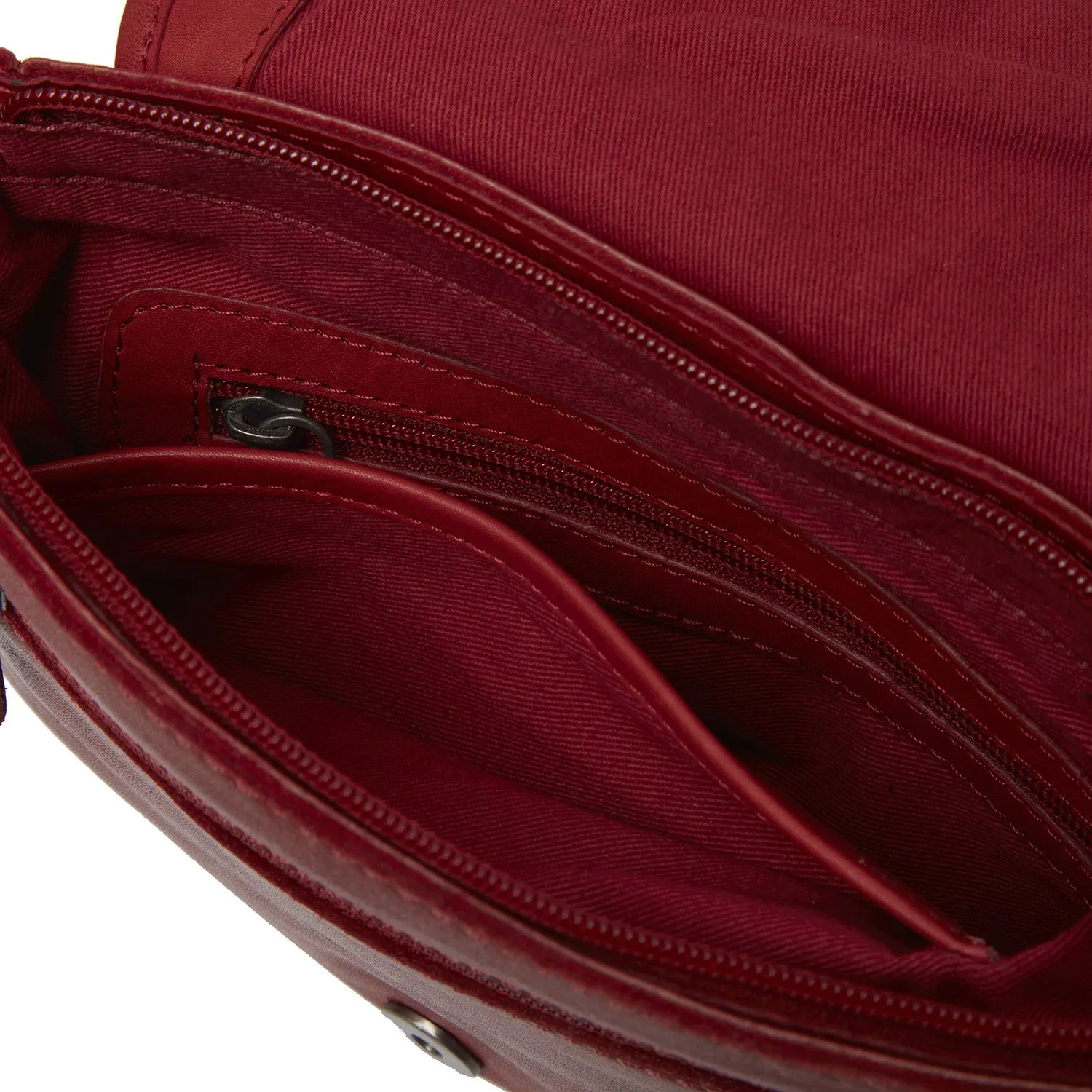 Leather Shoulder Bag Red Irma
