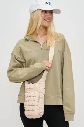 Let It Flow Quilted Puffer Crossbody - Cream