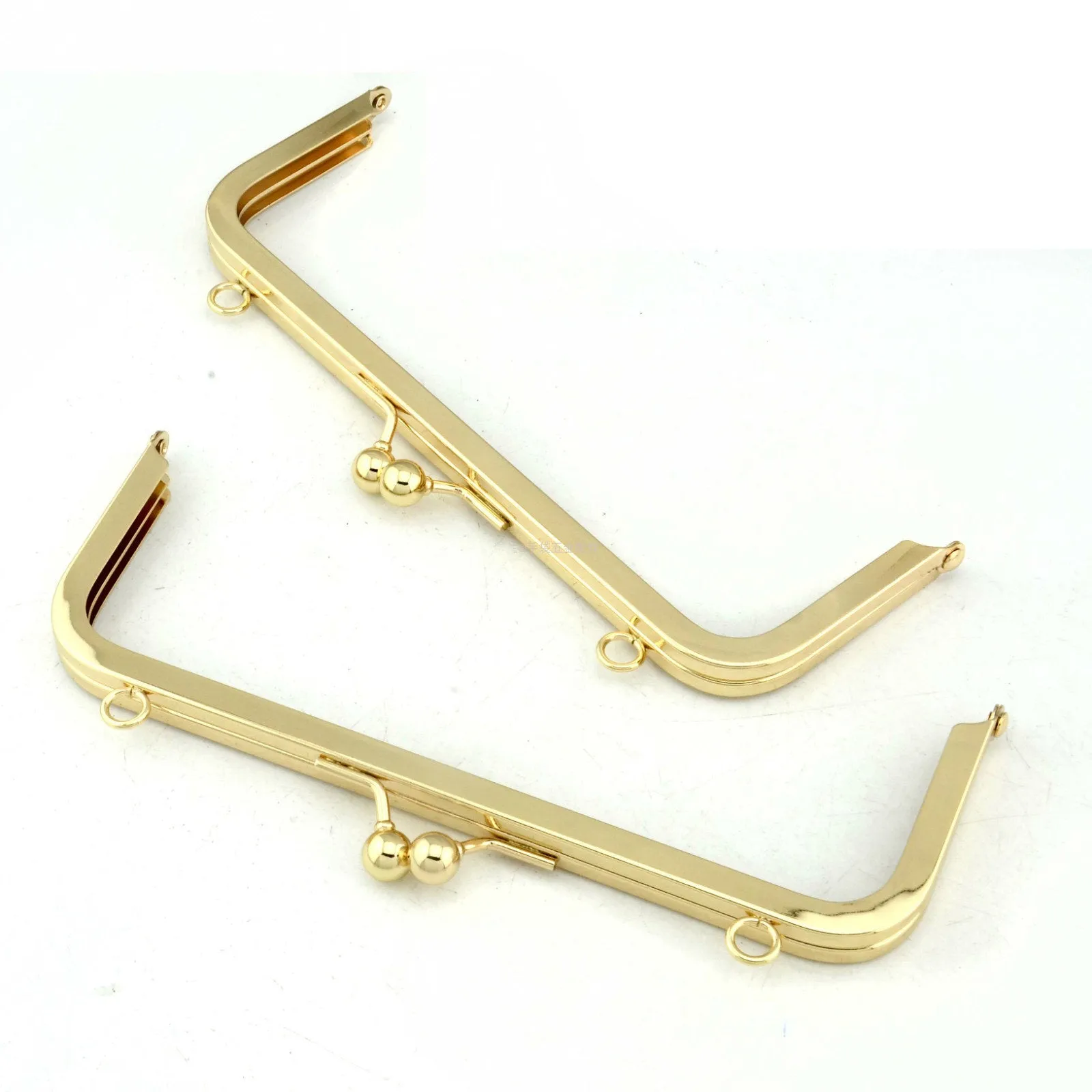 Light Gold Purse Frame Clutch Bag Purse Making Supplier With Screws 19cm x 6.5cm ( 7" x 2")