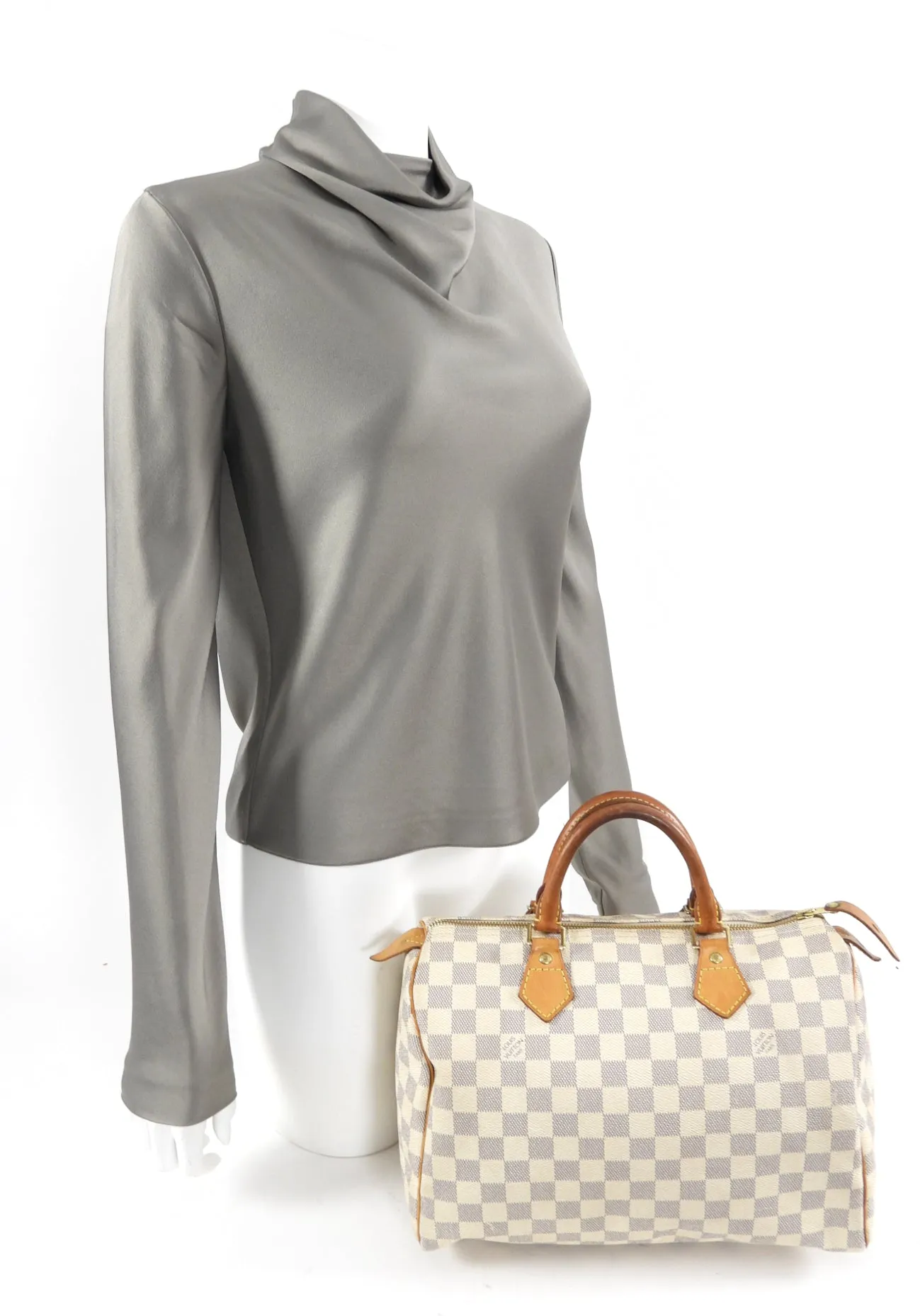 Louis Vuitton Damier Azur Speedy 30 Boston Bag