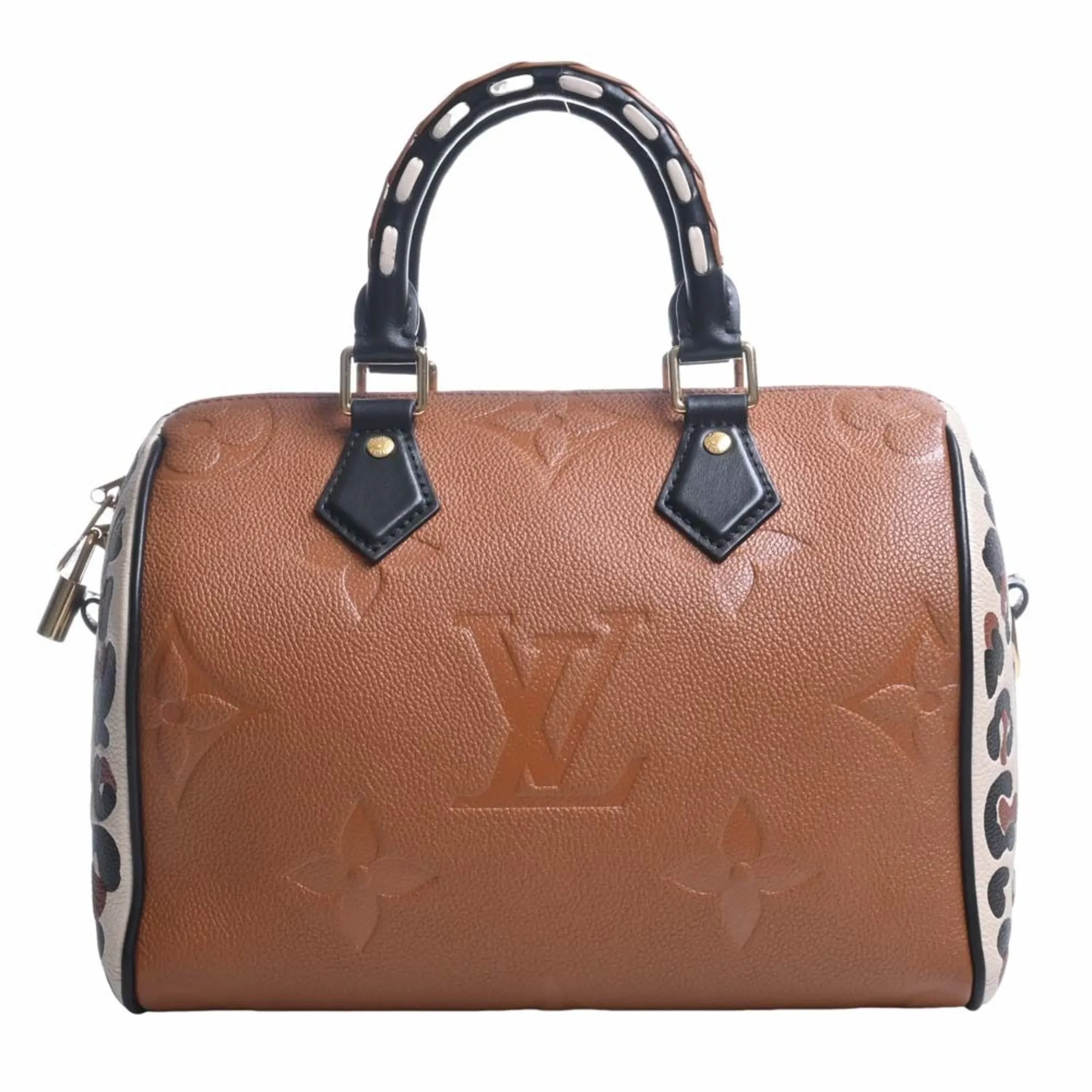 LOUIS VUITTON Empreinte Wild at Heart Speedy Bandouliere 25 Handbag Boston Bag M45840 Brown/Black Ladies