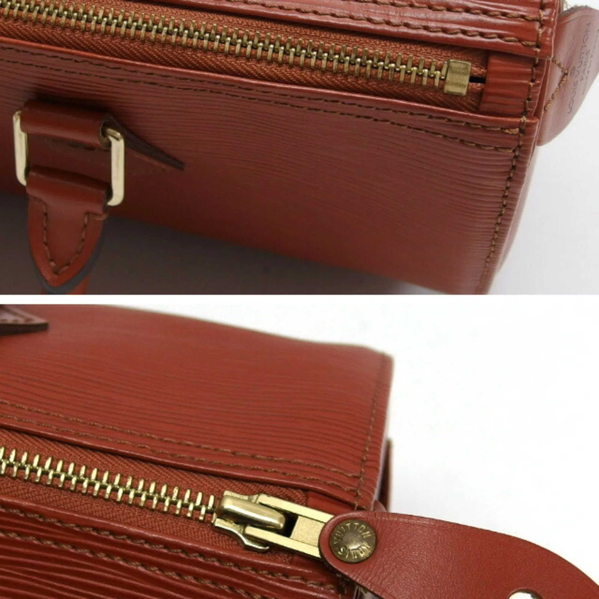 LOUIS VUITTON Epi Speedy 30 Boston Bag Kenya Brown
